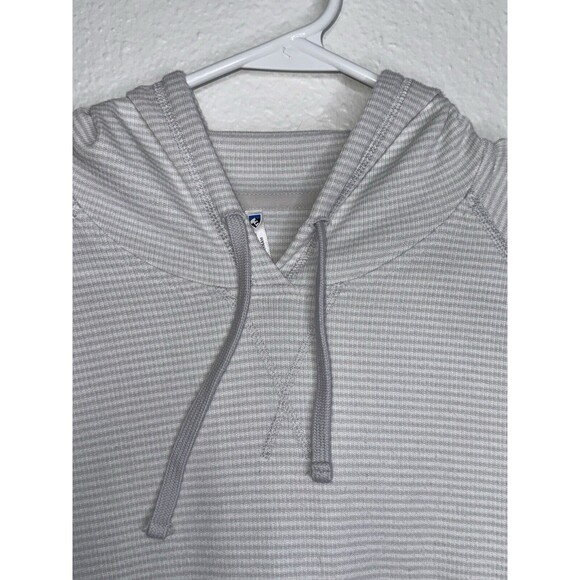 Kuhl Women's Stria Hoodie Size Small Pullover Gray White Striped Lightweight - Picture 8 of 16